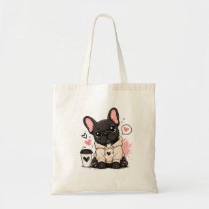 かわいいフレンチブルドッグのパーカーイラスト トートバッグ