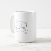 かわいいフレンチブルドッグのマグカップ、犬のユーモア コーヒーマグカップ (正面左)