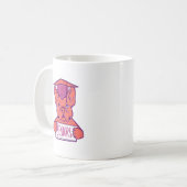 かわいいフレンチブルドッグの卒業 コーヒーマグカップ (正面左)
