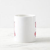 かわいいフレンチブルドッグの卒業 コーヒーマグカップ (中央)