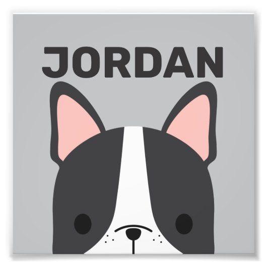 かわいいフレンチブルドッグの名前入り写真プリント フォトプリント (正面)