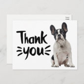 かわいいフレンチブルドッグの感謝の気持ち フレンチィ子犬の犬 ポストカード (正面/裏面)