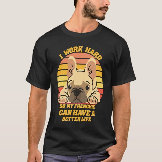 かわいいフレンチブルドッグの飼い主 1 Tシャツ (正面)