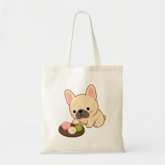 かわいいフレンチブルドッグ和菓子 日本犬 トートバッグ