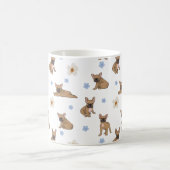 かわいいフレンチ・ブルドッグのコーヒー・マグ コーヒーマグカップ (中央)