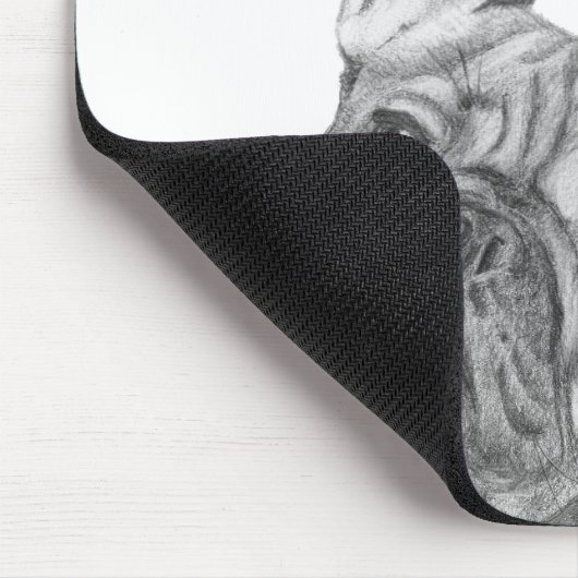 かわいいフレンチ・ブルドッグのマウスマット マウスパッド (コーナー)