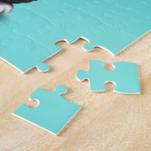 かわいいフレンチ・ブルドッグの子犬の身に着けているサングラス ジグソーパズル (側面)