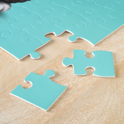 かわいいフレンチ・ブルドッグの子犬の身に着けているサングラス ジグソーパズル (側面)