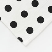 かわいいフレンチ・ブルドッグ犬の顔の水玉模様 フリースブランケット (角)