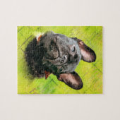 かわいいフレンチ・ブルドッグ-単語パターンとのFrenchie ジグソーパズル (横)