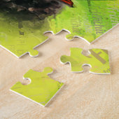 かわいいフレンチ・ブルドッグ-単語パターンとのFrenchie ジグソーパズル (側面)