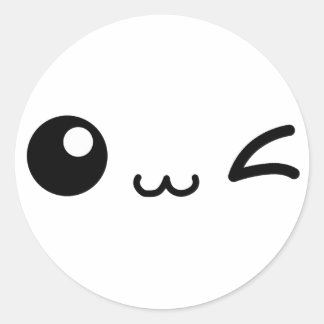 かわいいフレンドかわいいウインキー ラウンドシール