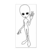 かわいいフレンドリーエイリアン ラバースタンプ (インプリント)