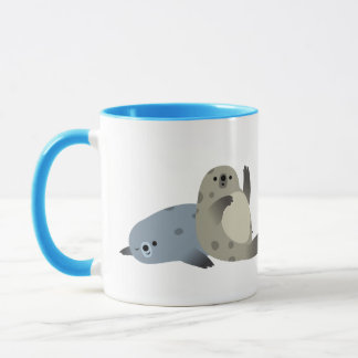 かわいいフレンドリーマンガのハーバーシール マグカップ