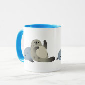 かわいいフレンドリーマンガのハーバーシール マグカップ (正面左)