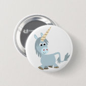 かわいいフレンドリーマンガのユニコーンのボタンバッジ 缶バッジ (正面&裏面)