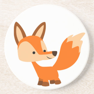 かわいいフレンドリーマンガキツネコースター コースター