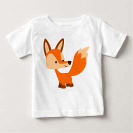 かわいいフレンドリーマンガキツネベビーTシャツ ベビーTシャツ