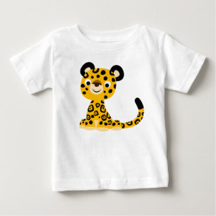 かわいいフレンドリーマンガジャガーベビーTシャツ ベビーTシャツ