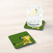 かわいいフレンドリーマンガレオパードのコースター コースター (右側)