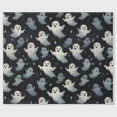 かわいいフレンドリー幽霊 |ハロウィーンの装飾 ラッピングペーパー (フラット)