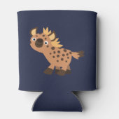 かわいいフレンドリー漫画ハイエナ 缶クーラー (裏面)