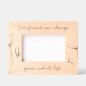 かわいいフレンド引用文花カスタム木のフレーム レーザー彫刻フレーム (正面)