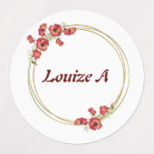 かわいいフレームのパーソナライズされたシール ラベル (デザイン2)