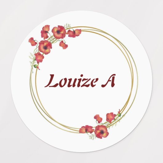 かわいいフレームのパーソナライズされたシール ラベル (デザイン2)