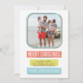 かわいいフレームホリデーフォトカード シーズンカード (正面)