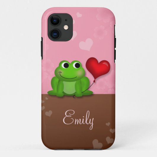 かわいいフロギーハートバルーンiPhone 5ケース Case-Mate iPhoneケース (裏面)
