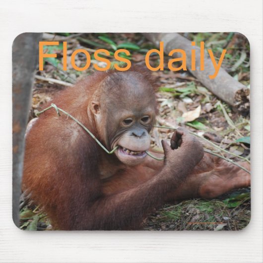 かわいいフロス動物あなたの歯 マウスパッド (正面)