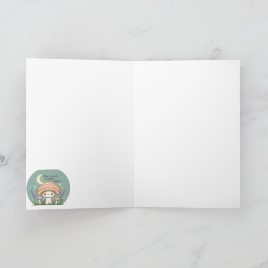 かわいいフロッグ – キュートマッシュルームハットコテージアエスティ カード (内部)