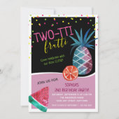 かわいいフロッティ2回目の誕生日パーティー 招待状 (正面)