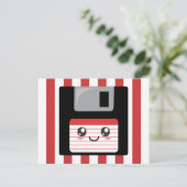 かわいいフロッピーディスク ポストカード (スタンド正面)