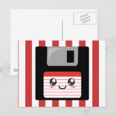 かわいいフロッピーディスク ポストカード (正面/裏面)