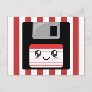 かわいいフロッピーディスク ポストカード
