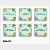 かわいいフロリダの動物の赤ちゃんシャワー スクエアシール (シート)