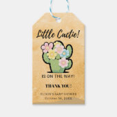 かわいいフローラかわいい可愛いかわいい赤ちゃんシャワー ギフトタグ (正面)