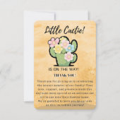 かわいいフローラかわいい可愛いかわいい赤ちゃんシャワー サンキューカード (正面)