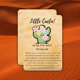 かわいいフローラかわいい可愛いかわいい赤ちゃんシャワー サンキューカード