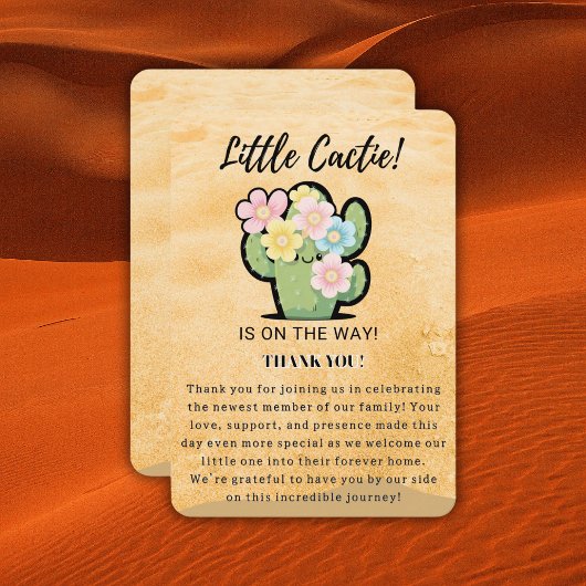 かわいいフローラかわいい可愛いかわいい赤ちゃんシャワー サンキューカード