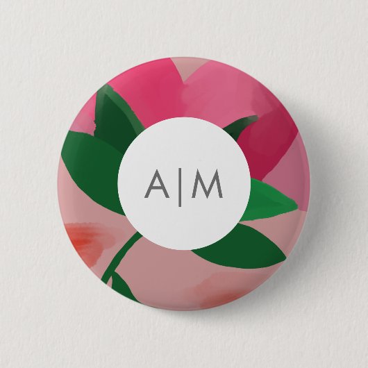 かわいいフローラのバックパックボタン 缶バッジ (正面)