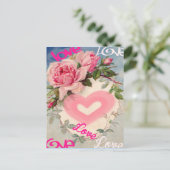 かわいいフローラのポストカード、愛 ポストカード (スタンド正面)