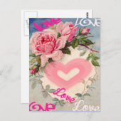 かわいいフローラのポストカード、愛 ポストカード (正面/裏面)