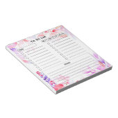 かわいいフローラの一覧 ノートパッド (アングル)