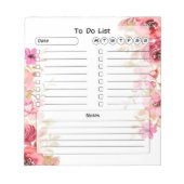 かわいいフローラの一覧 ノートパッド (正面)