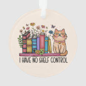 かわいいフローラの本と猫 オーナメント (裏面)