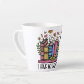 かわいいフローラの本と猫 カフェラテマグ (左アングル)