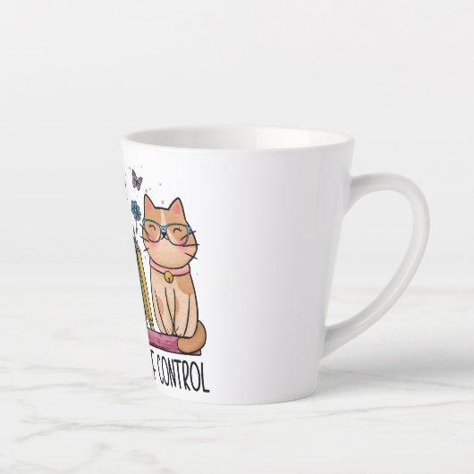 かわいいフローラの本と猫 カフェラテマグ (右)